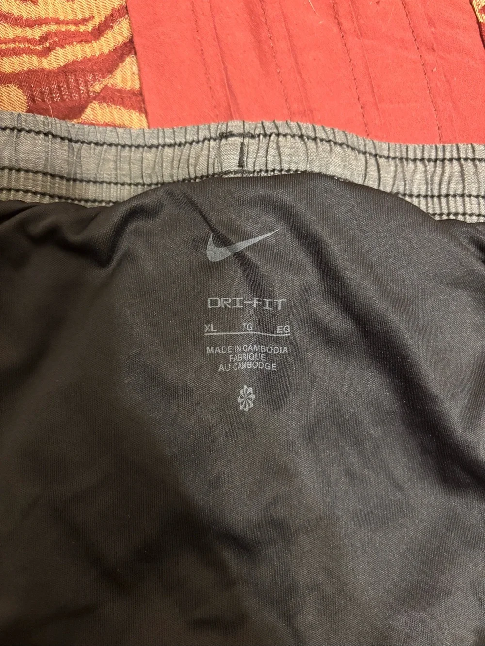 Nike Grey Athletic Shorts with Black Trim